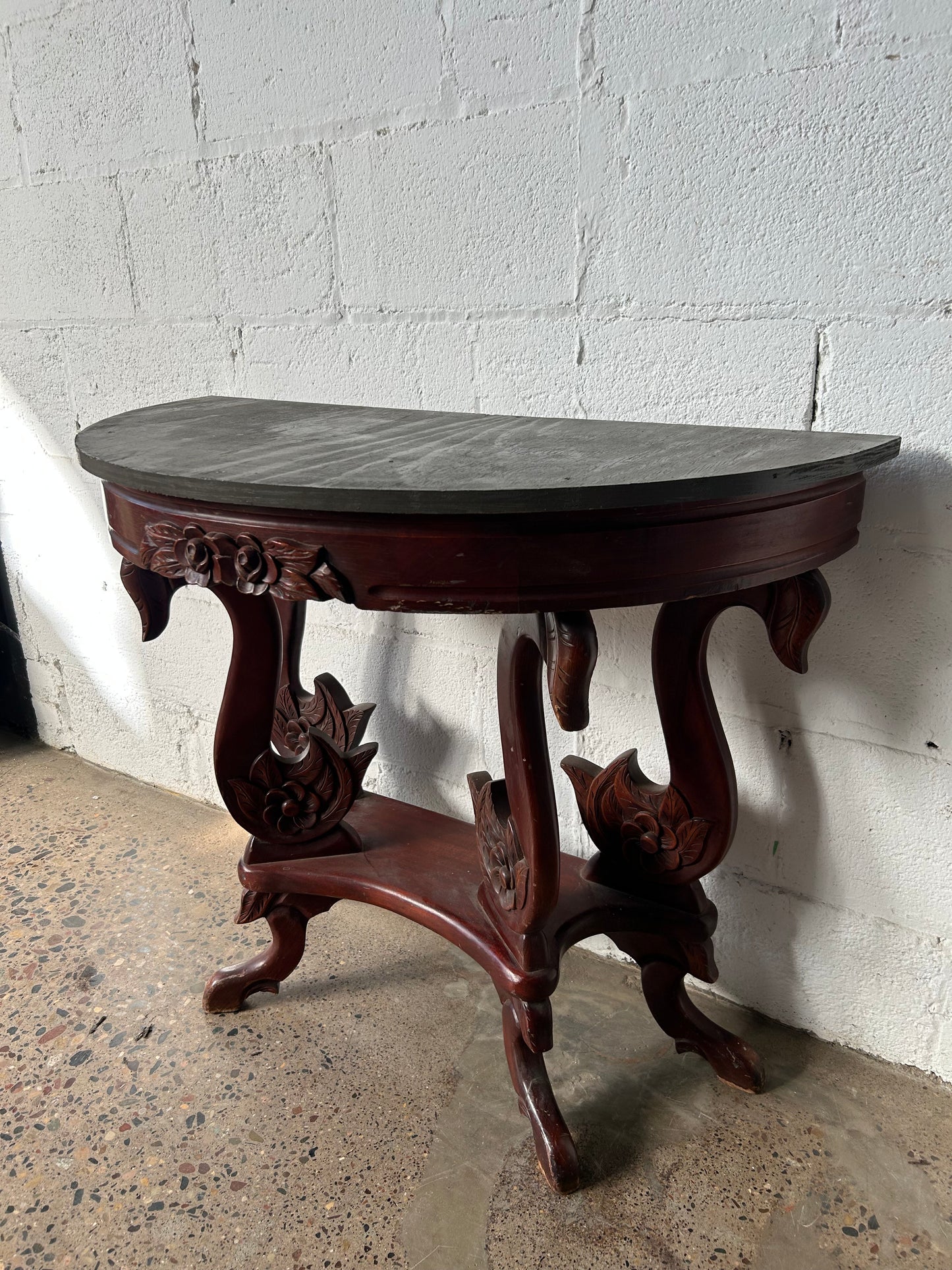 Swan Half-Moon Side Table