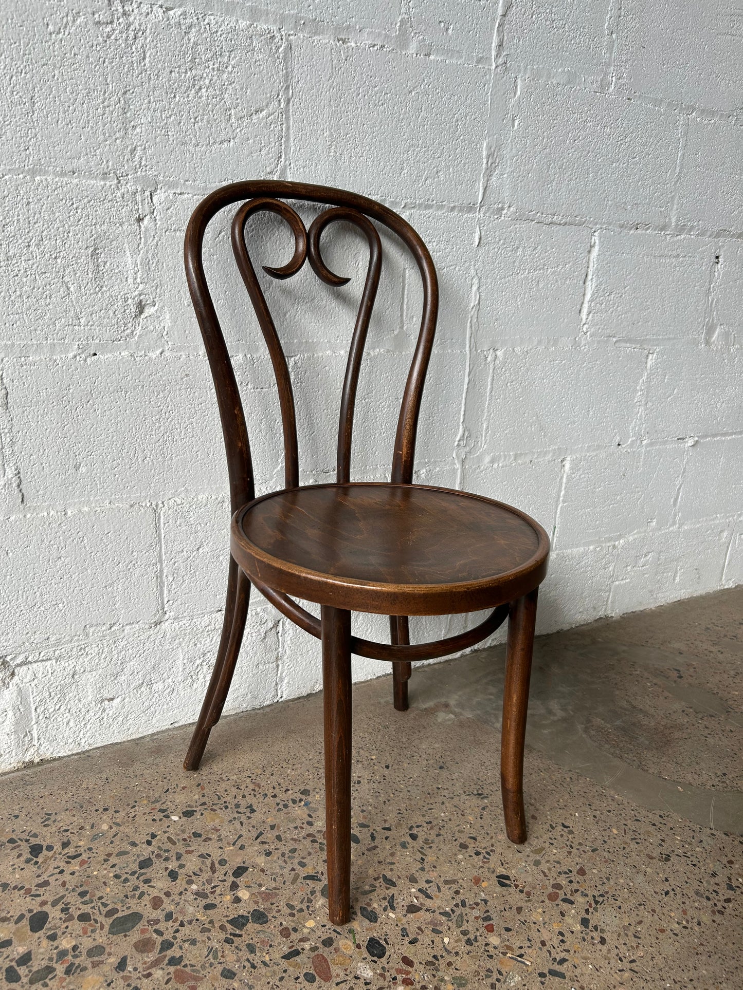Dark Wood Heart Back Bentwood
