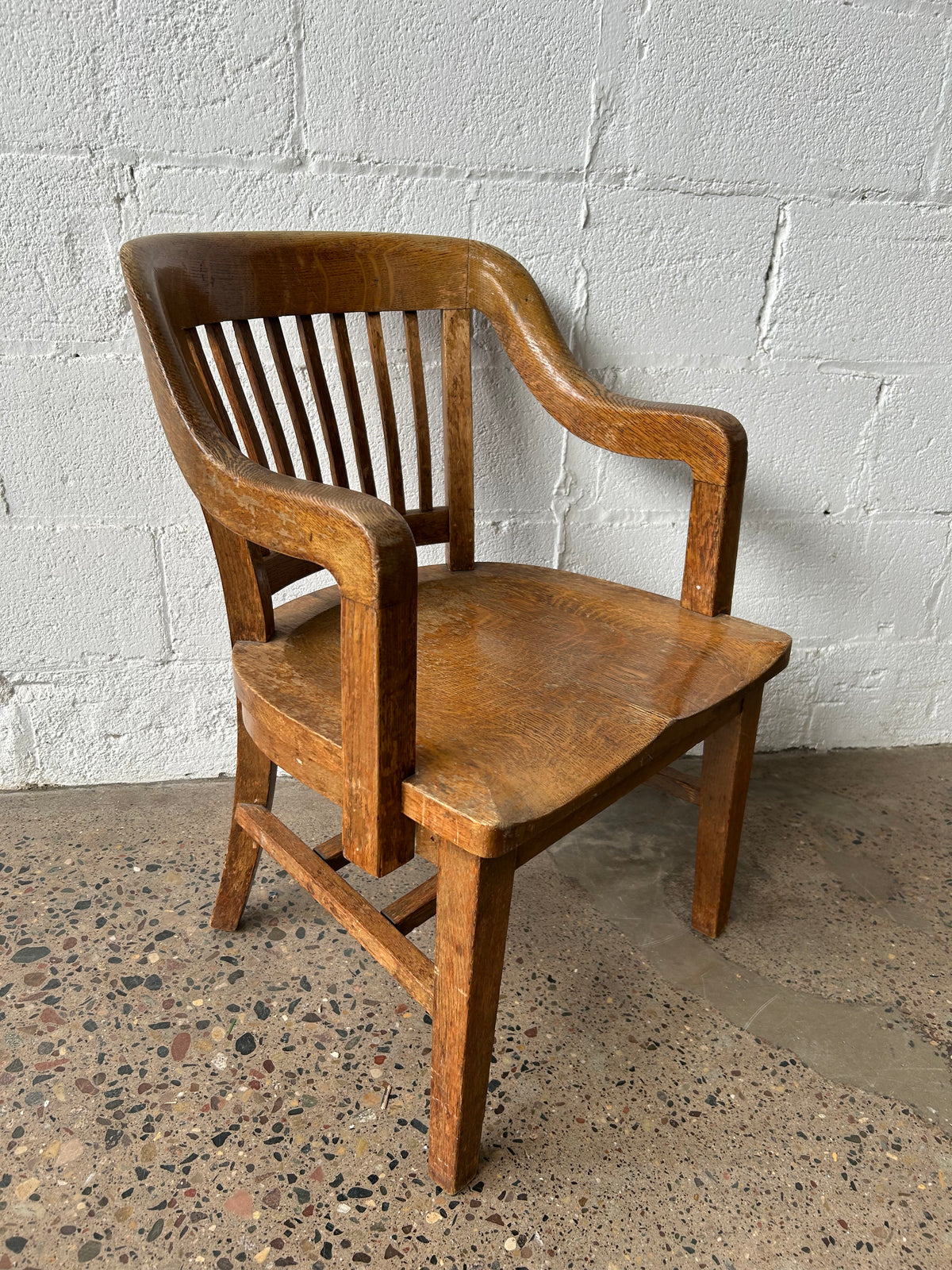 Faux Oak Banker's Chair