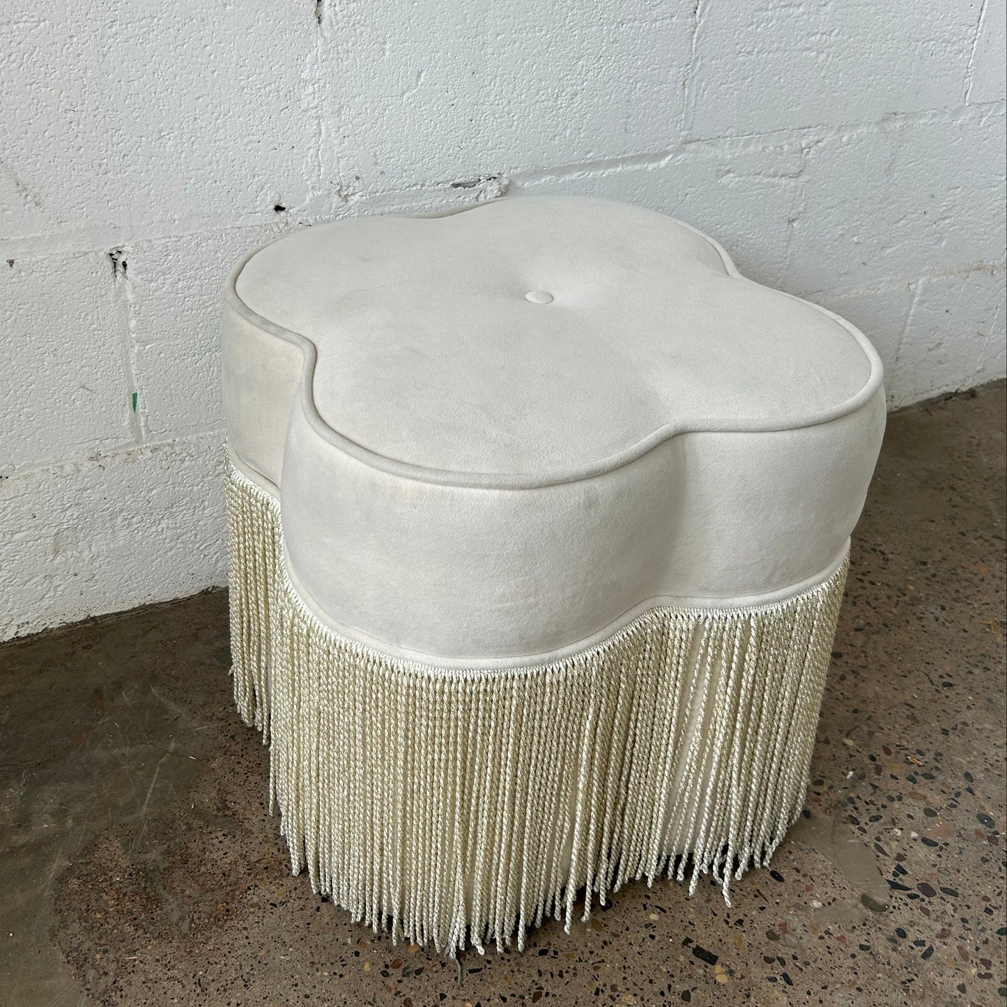 White Clover Shaped Ottoman