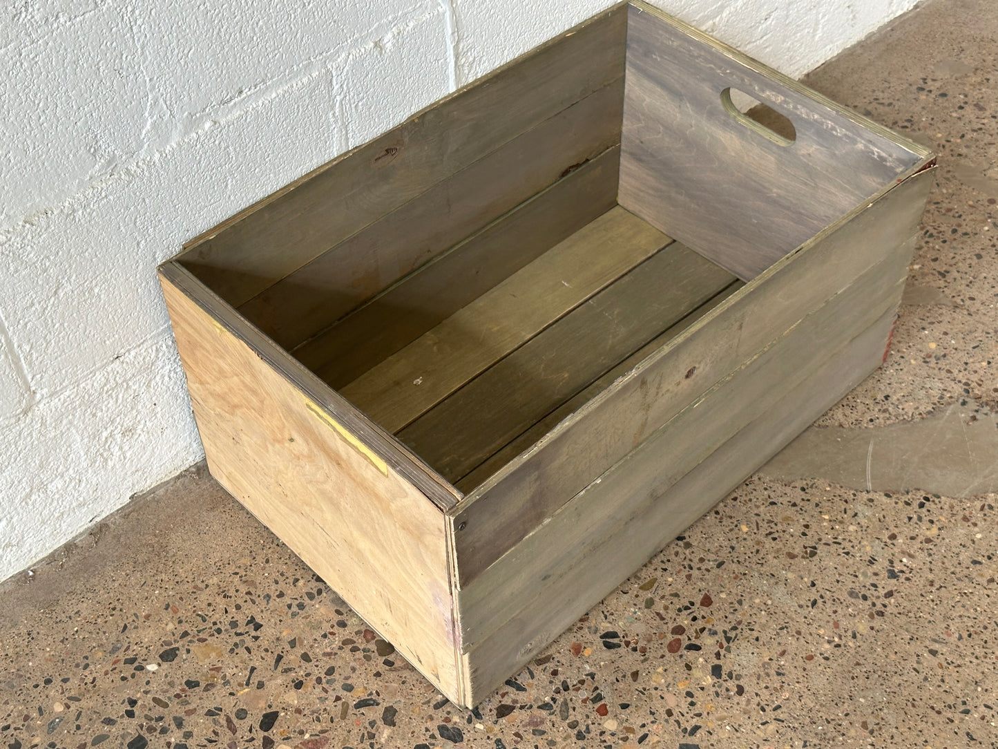 Grey Crate with Handles