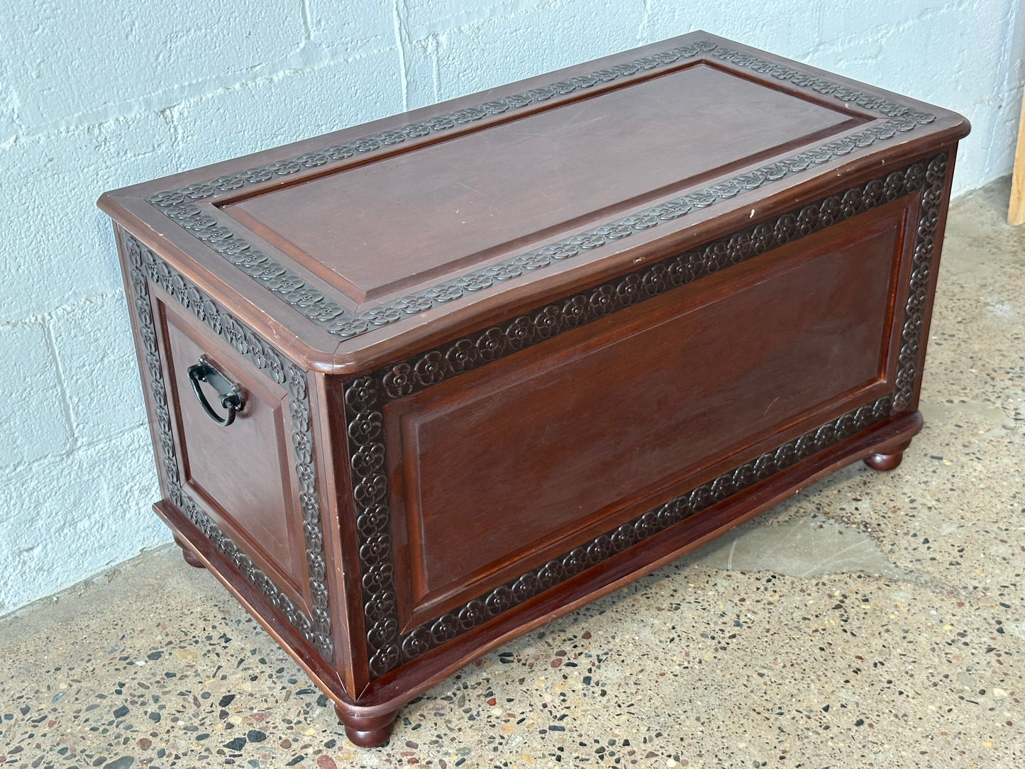 Carved Cedar Chest