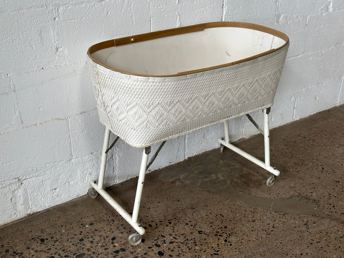 White Wicker Bassinet