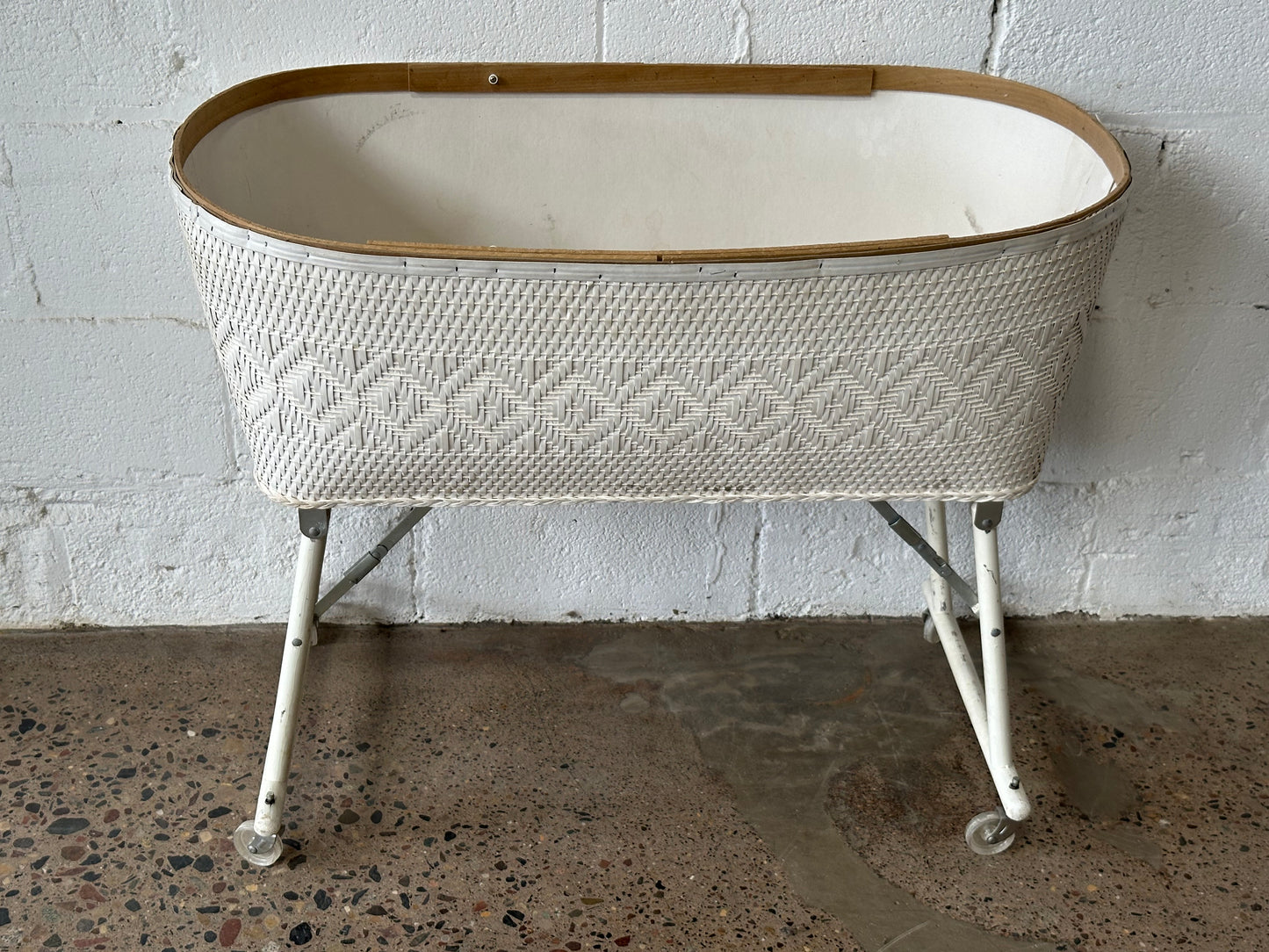White Wicker Bassinet
