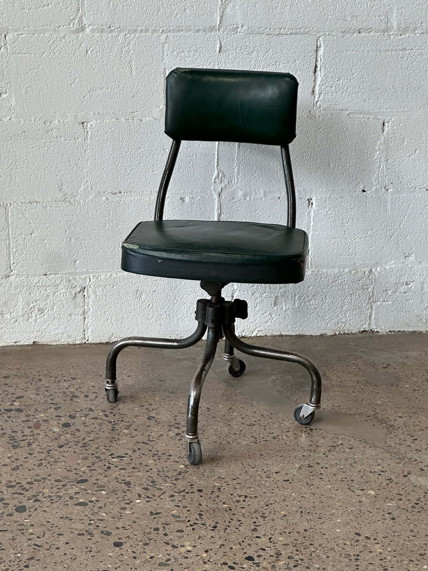 Green Vintage Rolling Desk Chair