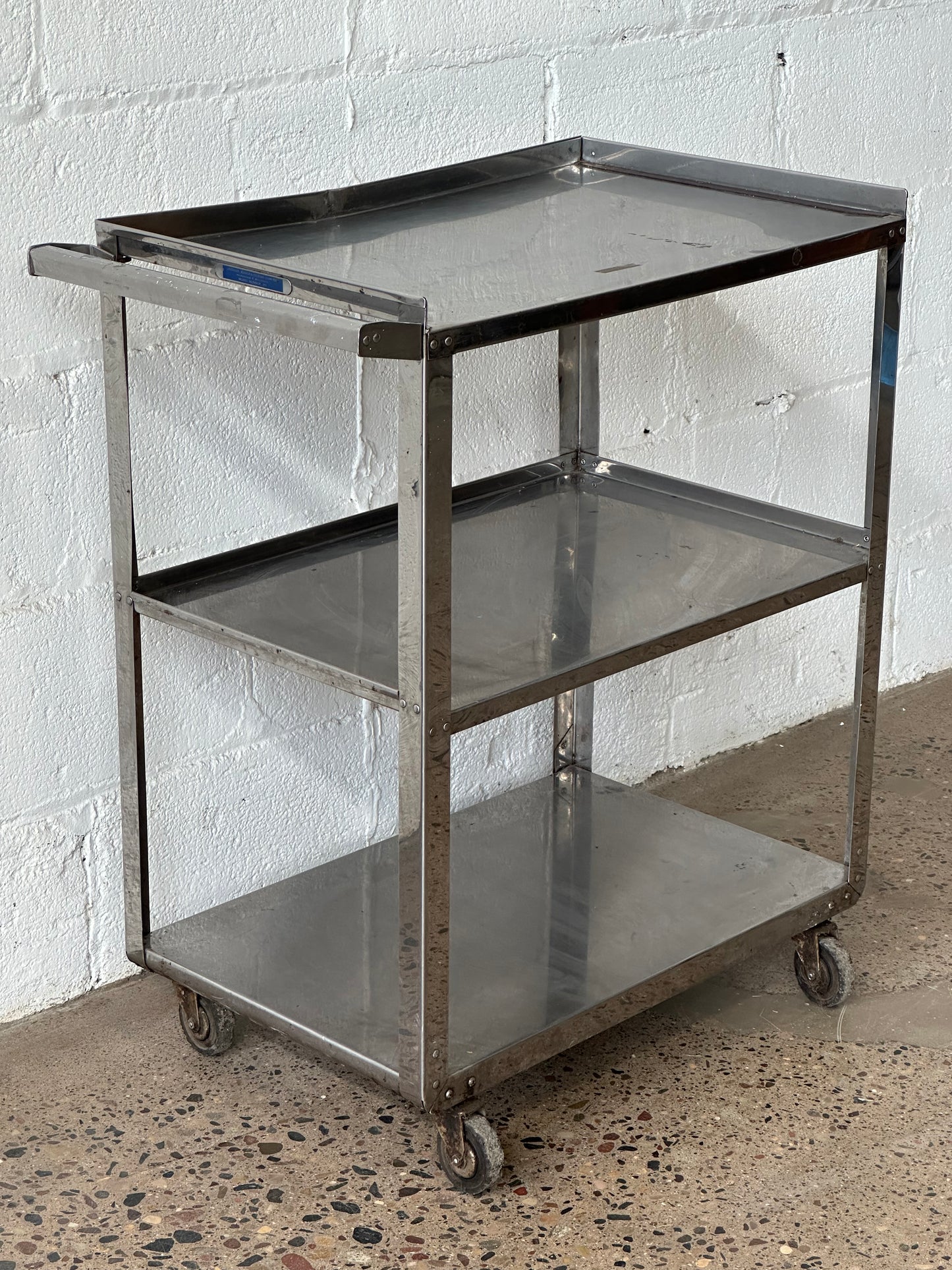 Silver Industrial Cart