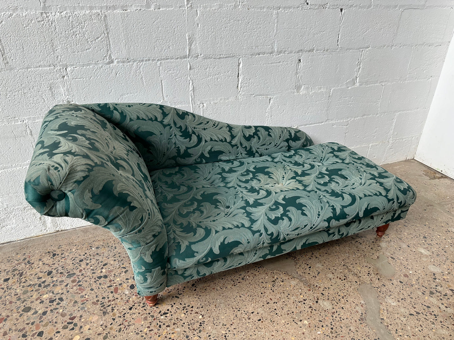 Teal Jacquard Chaise (set)