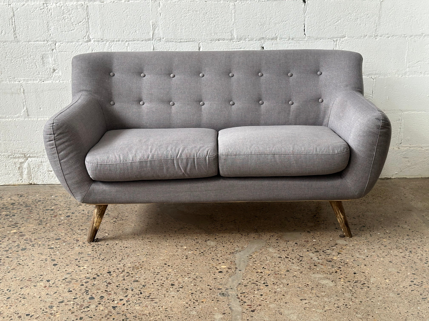 Gray Mid-Century Couch