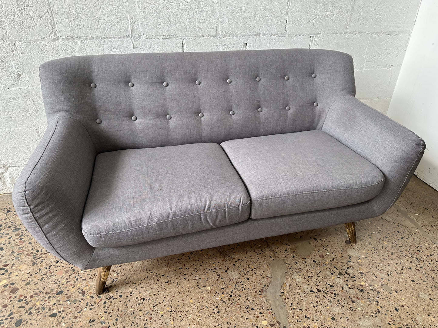Gray Mid-Century Couch