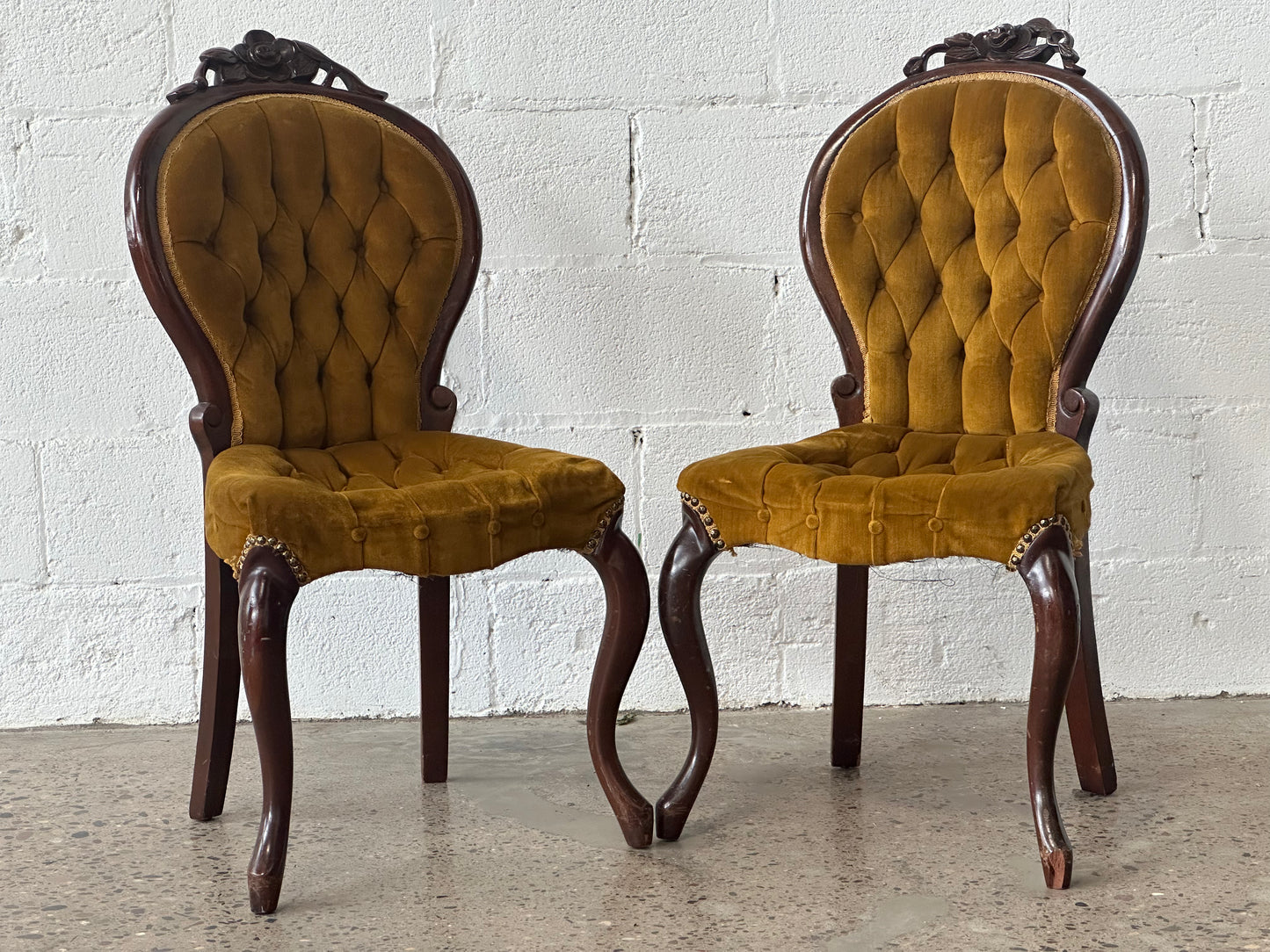 Mustard Velvet Dining Chair