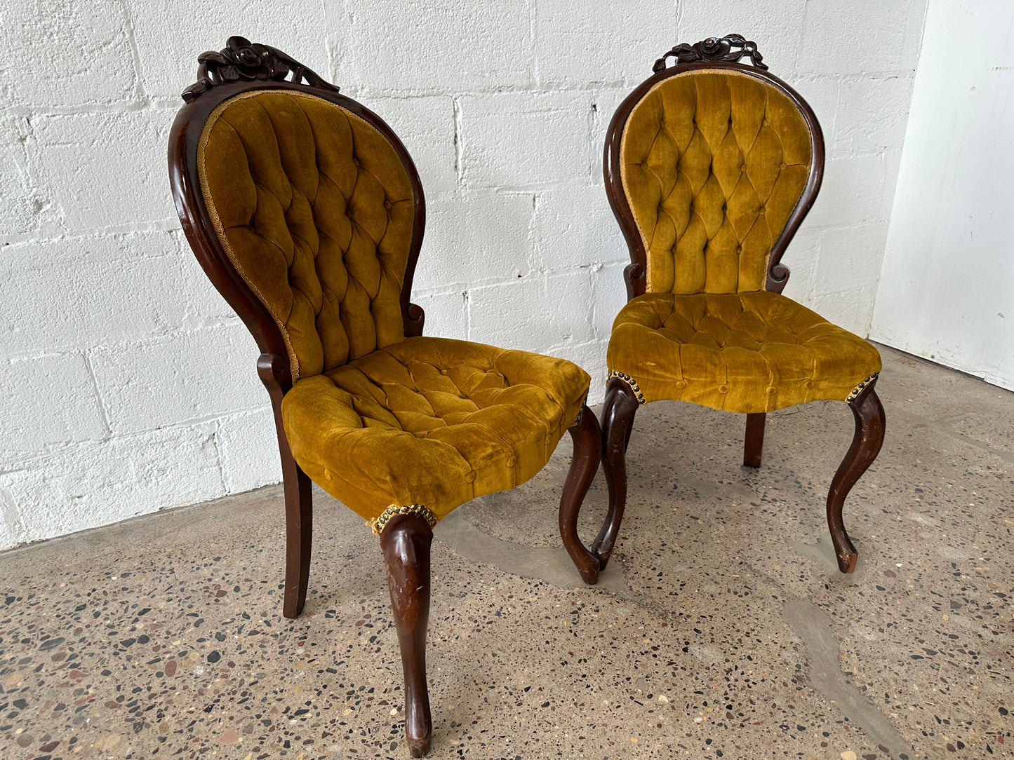 Mustard Velvet Dining Chair