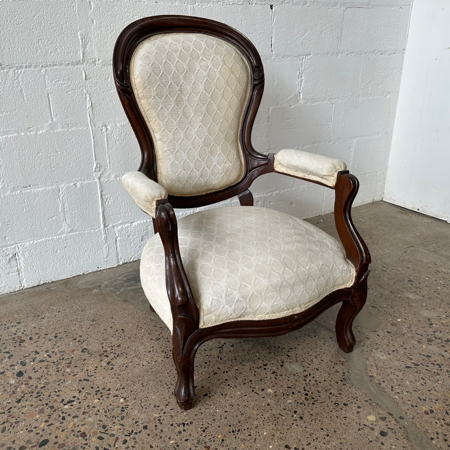 Cream Damask Chair