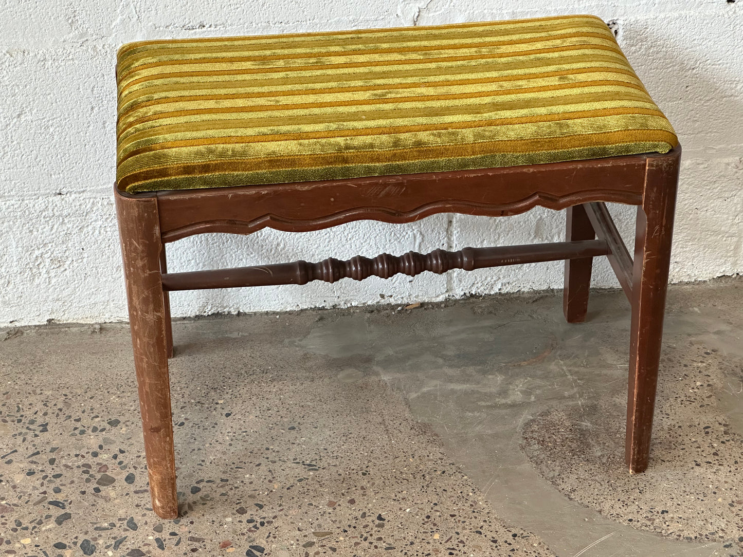 Vintage Upholstered Bench