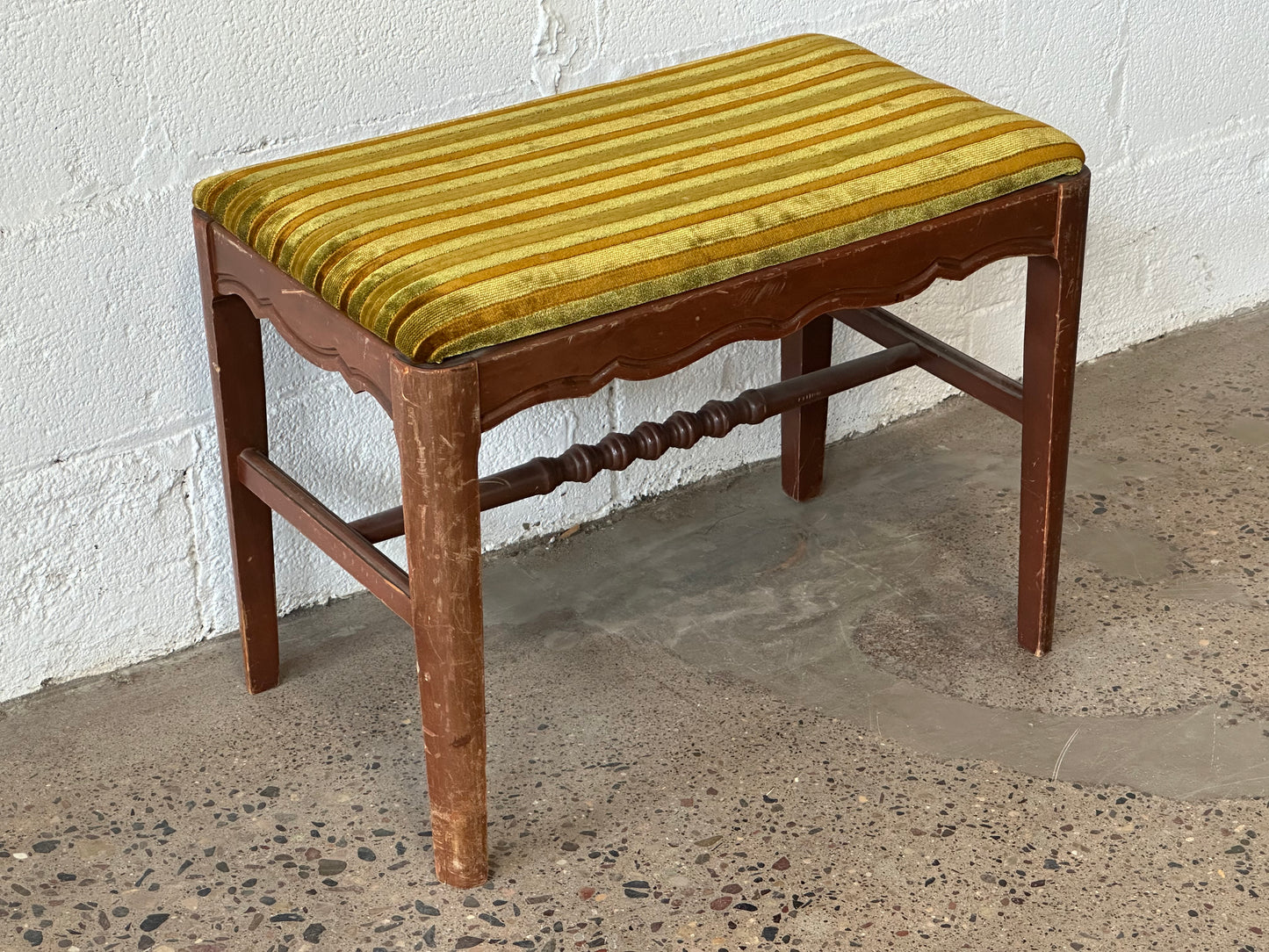 Vintage Upholstered Bench