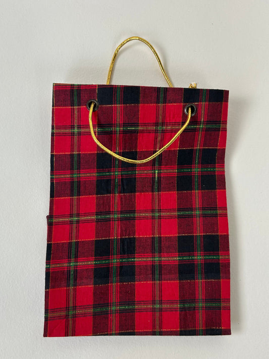 Reusable Gift Bag- Plaid