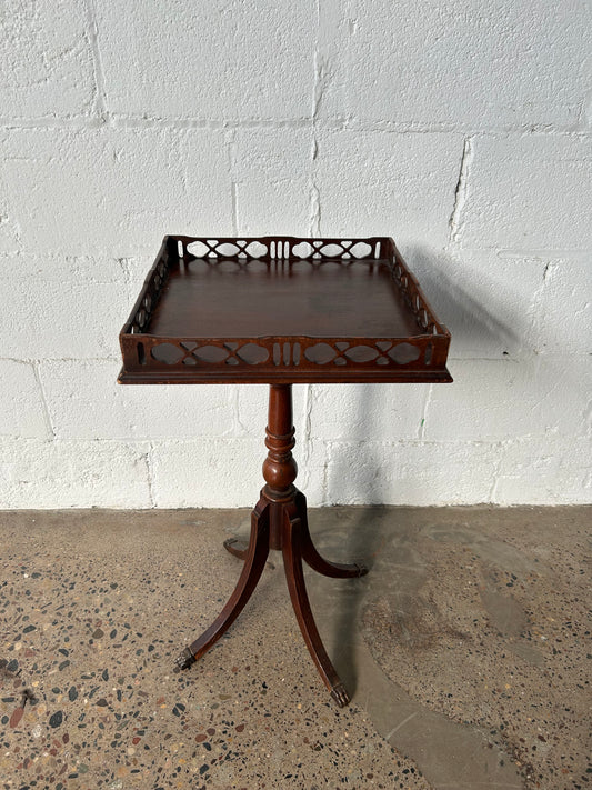Square Top Side Table with Ornate Edging