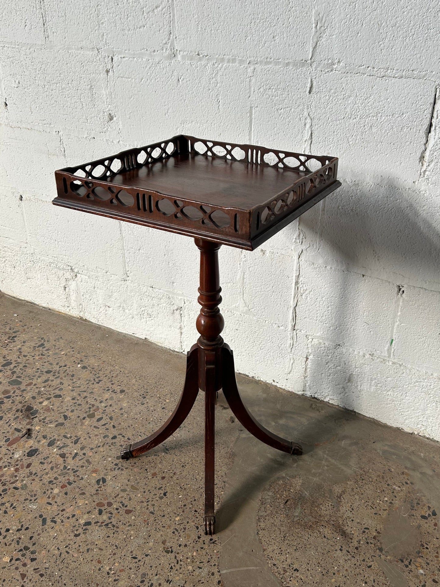 Square Top Side Table with Ornate Edging