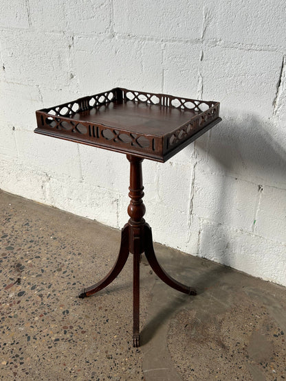 Square Top Side Table with Ornate Edging