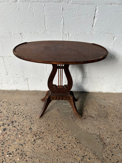 Oval Lyre Side Table