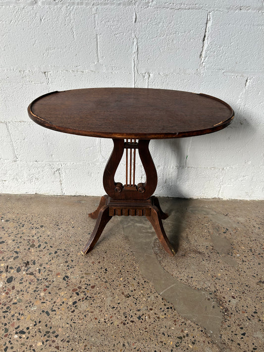 Oval Lyre Side Table