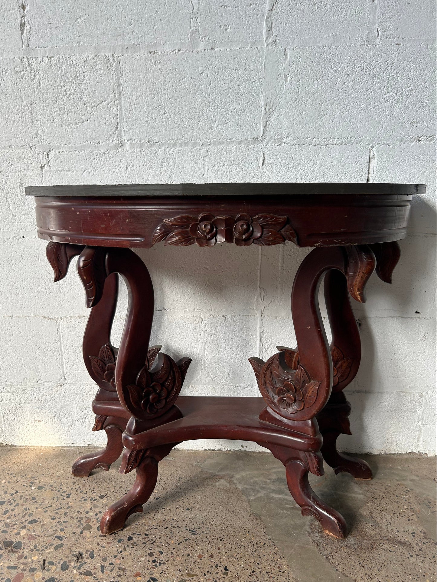 Swan Half-Moon Side Table