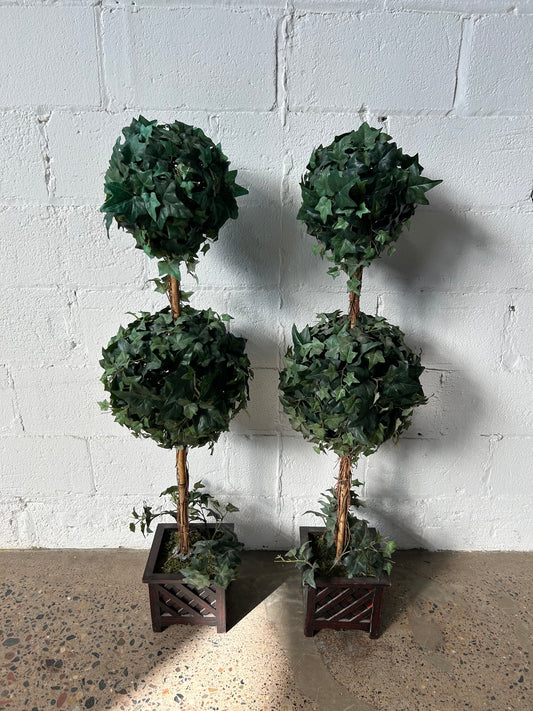 Pair of Potted Topiary Balls