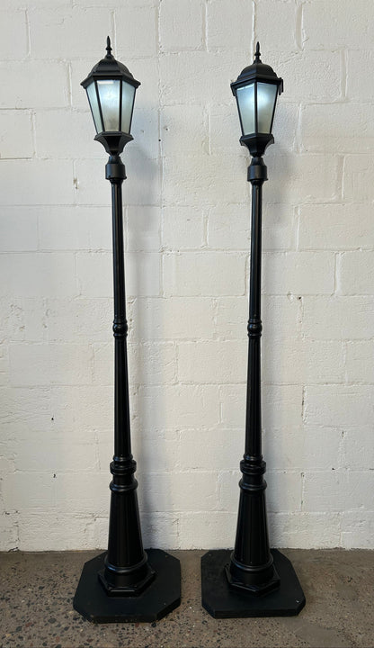 Pair of Black Lamp Posts