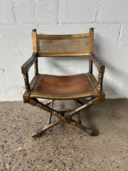Gold Mid Century Regency Chair