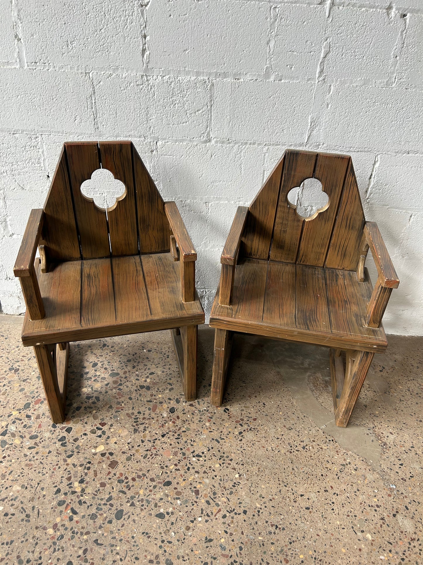 Cut-Out Clover Back Chairs (set of 6)