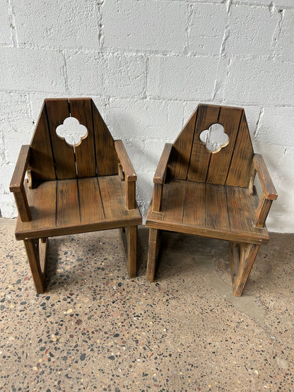 Cut-Out Clover Back Chairs (set of 6)