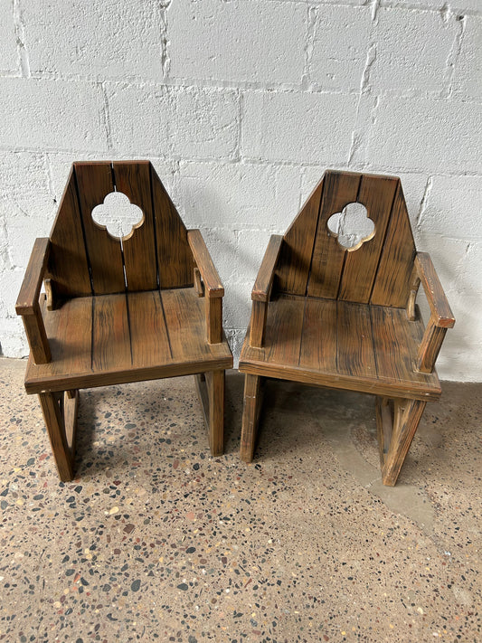 Cut-Out Clover Back Chairs (set of 6)