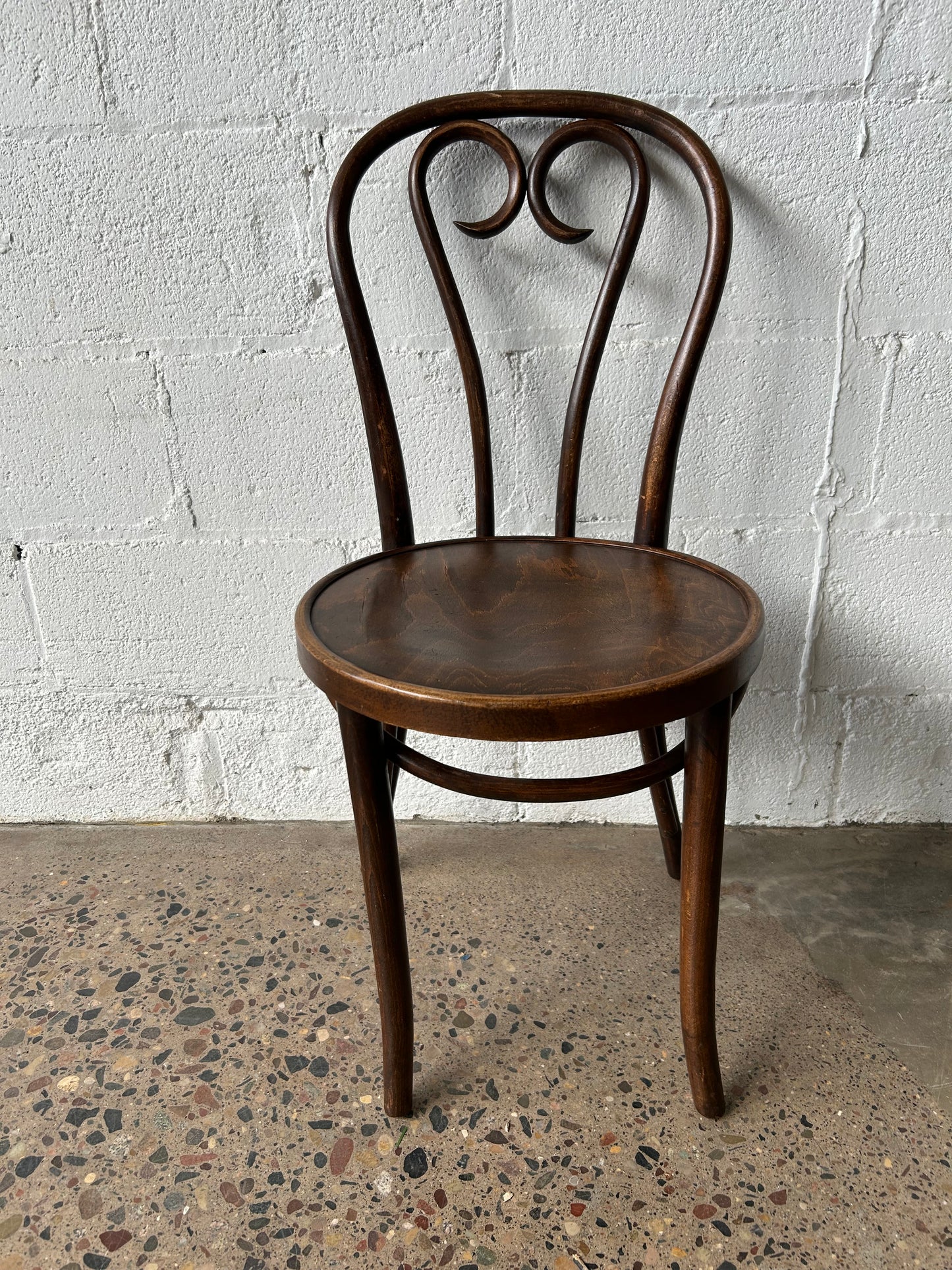 Dark Wood Heart Back Bentwood