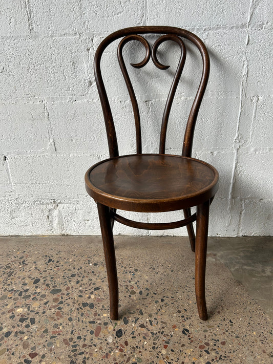 Dark Wood Heart Back Bentwood