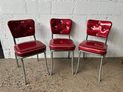 Red Sparkle Vinyl Chair (set of 3-4)