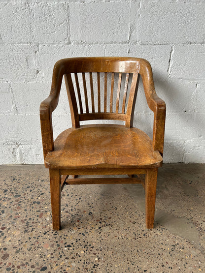 Faux Oak Banker's Chair