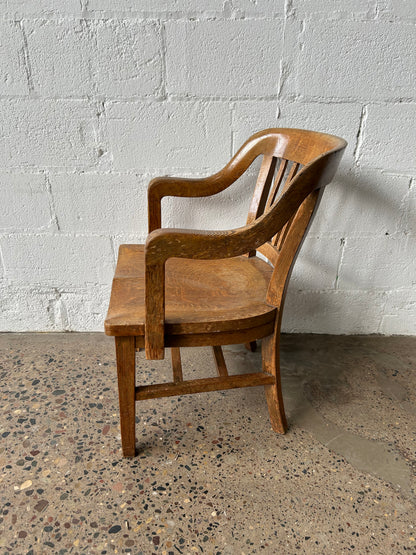 Faux Oak Banker's Chair