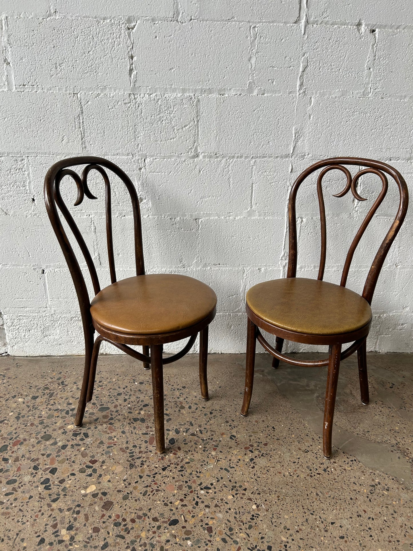 Heart Back Bentwood with Caramel Seats