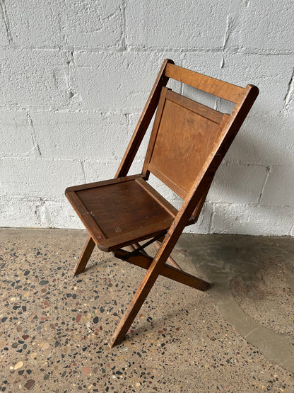 Folding Antique Wood Chair