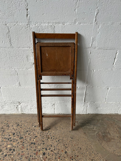 Folding Antique Wood Chair