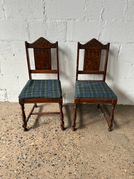 Victorian Carved Back Dining Chair (set of 2)