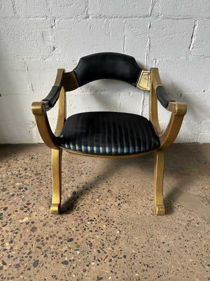 Egyptian Inspired Gold Chair