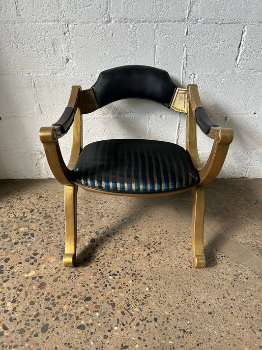 Egyptian Inspired Gold Chair