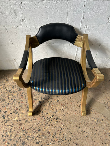 Egyptian Inspired Gold Chair