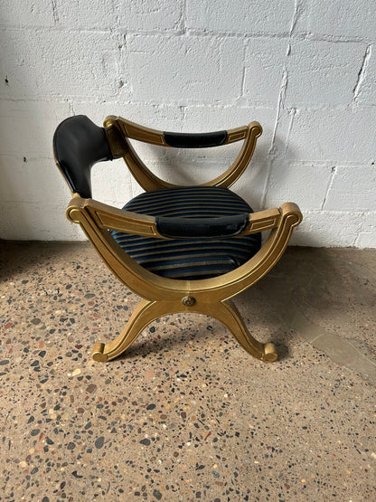 Egyptian Inspired Gold Chair