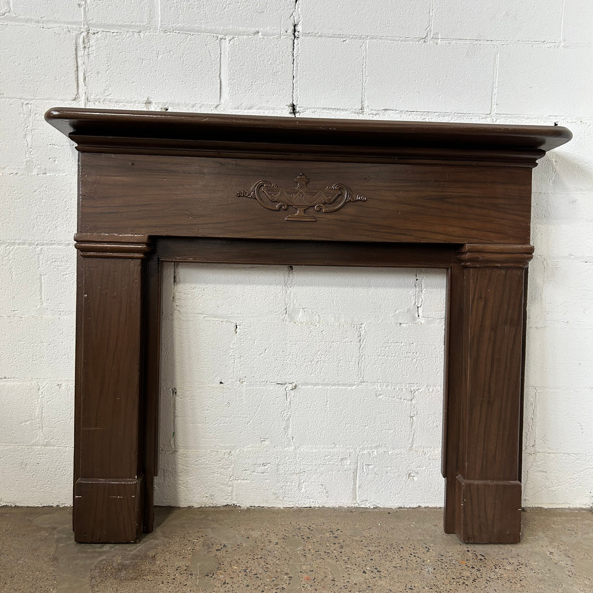 Edwardian Wood Fireplace Surround and Mantel
