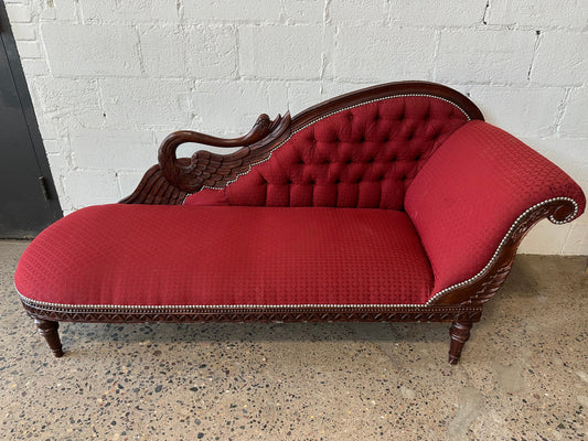 Red Swan Chaise Lounge