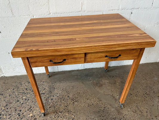 Faux Butcher Block Table