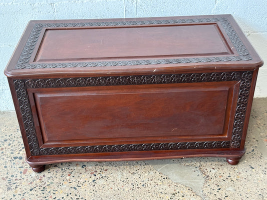 Carved Cedar Chest