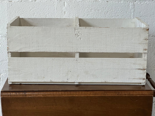 White Open Slat Crate
