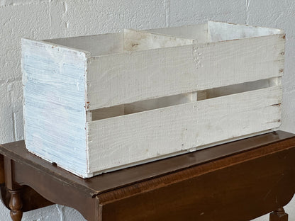 White Open Slat Crate